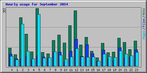 Hourly usage for September 2024