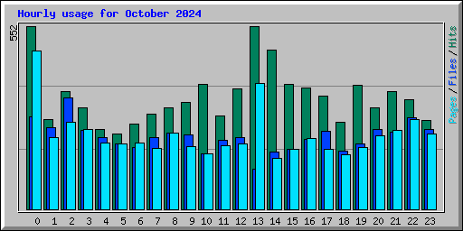 Hourly usage for October 2024